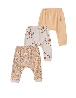 Set 3 pantaloni, Musetel, multicolor