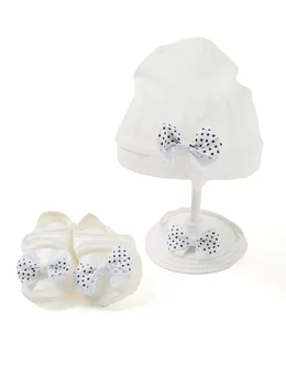Set 3 piese baby accesorii model alb buline