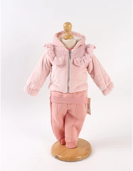 Set 3 piese cu Gecuta catifelata, Marie, roz