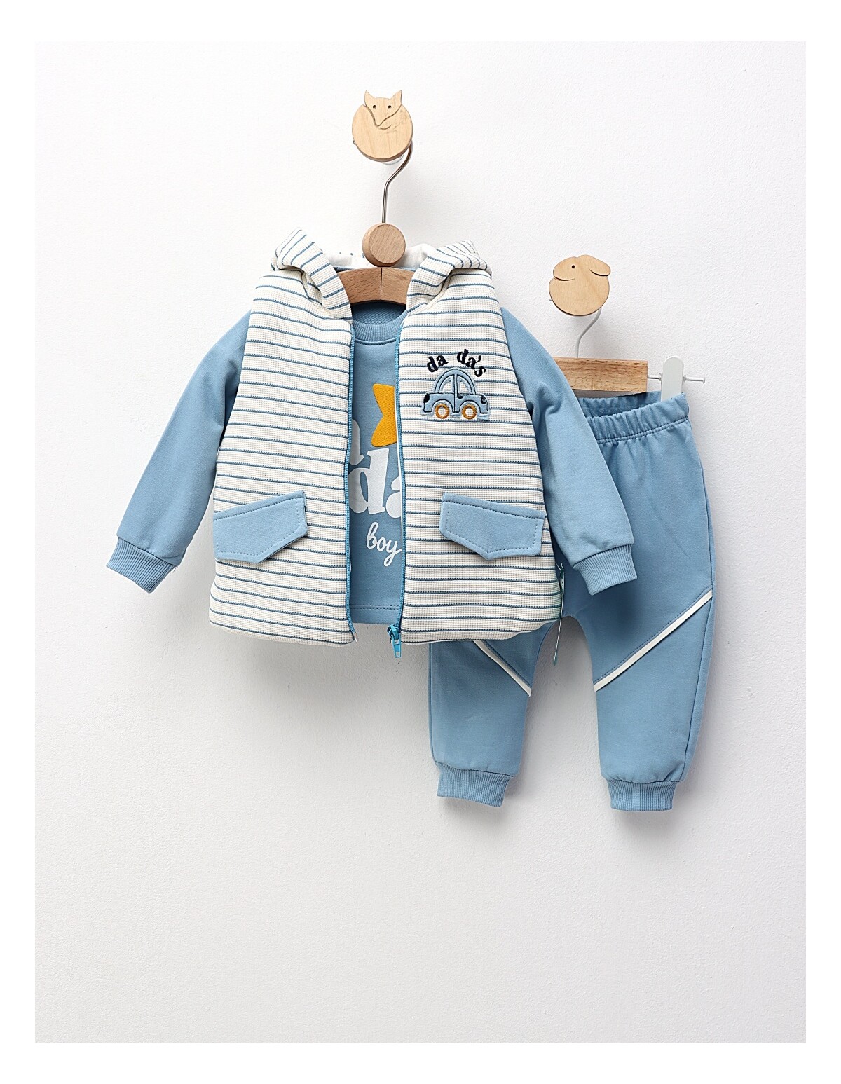 Set 3 piese, cu vesta, Dada\'s Boy, blue