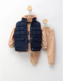 Set 3 piese cu vesta, Tactic Kid, cu bleumarin
