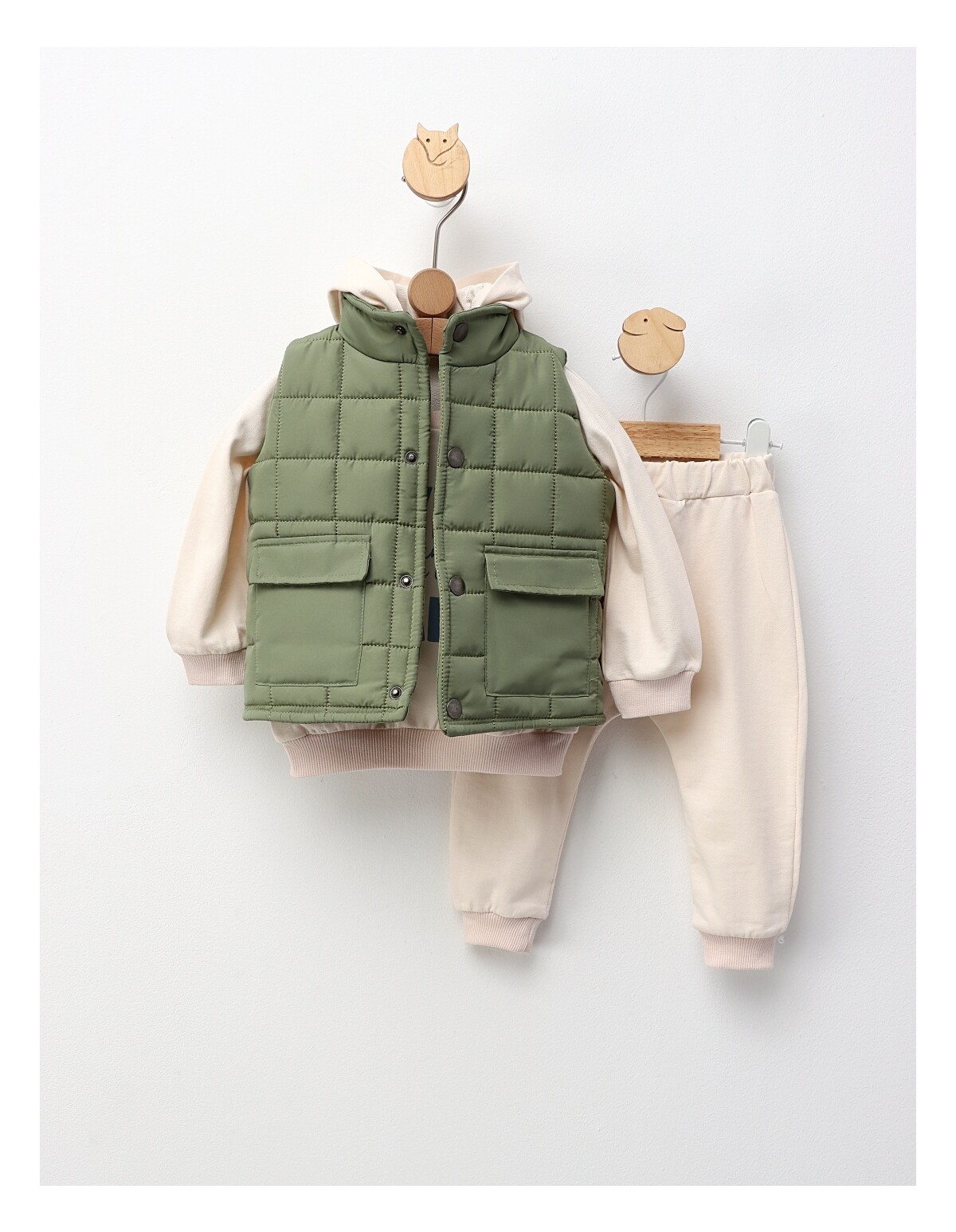 Set 3 piese cu vesta, Tactic Kid, cu verde