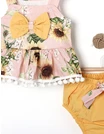 Set 3 piese floarea Soarelui coral 2