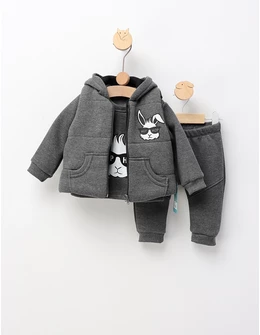 Set 3 piese Hip-Hop gri