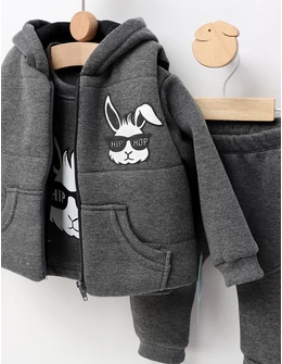 Set 3 piese Hip-Hop gri