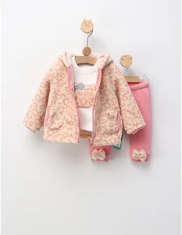 Set 3 piese Kitty roz