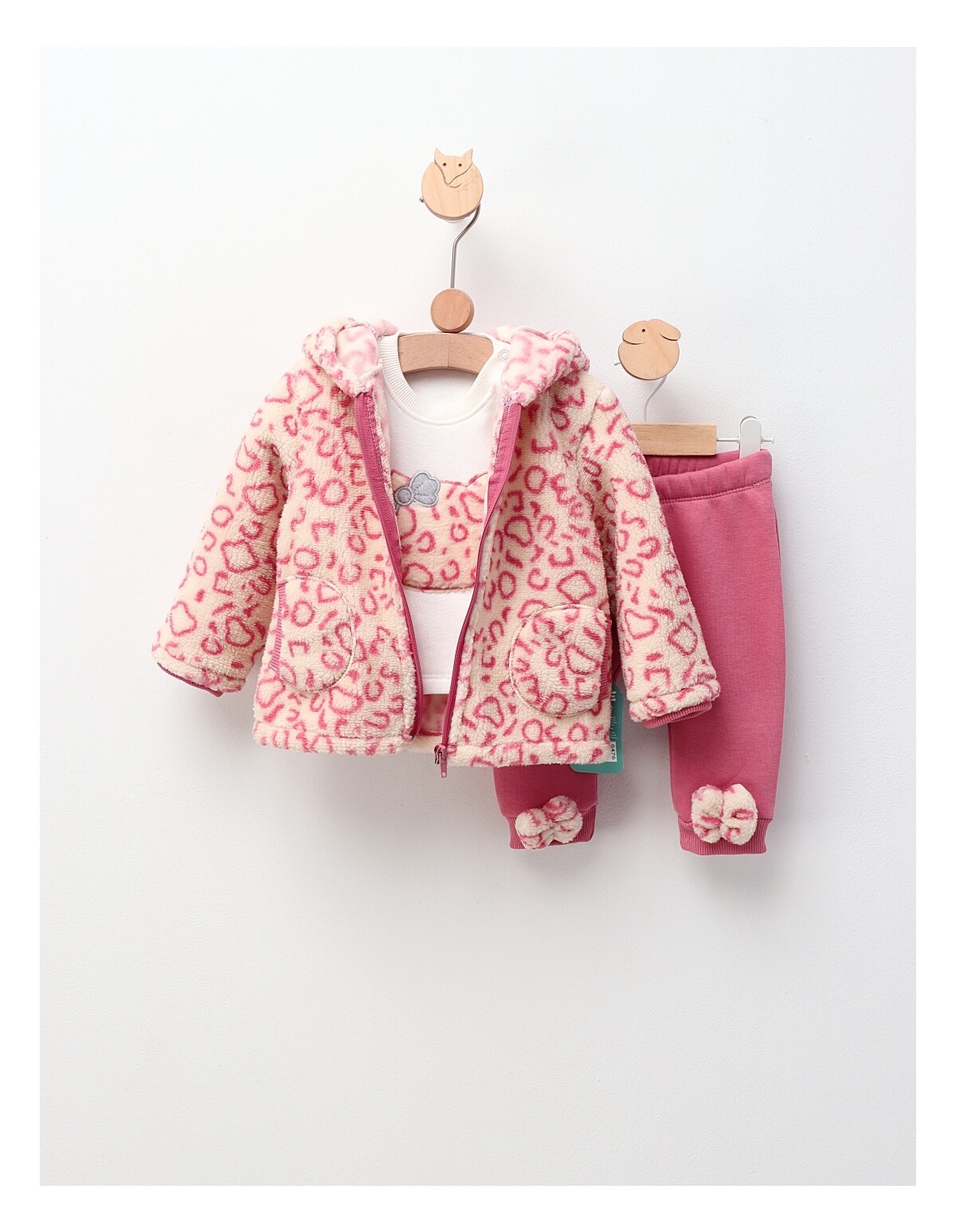 Set 3 piese Kitty roz inchis