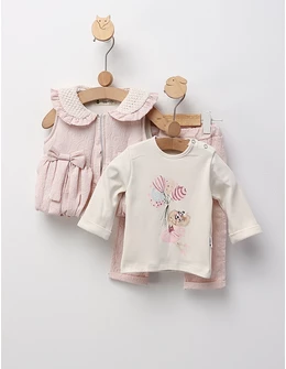 Set 3 piese PREMIUM, Beautiful Princess, roz