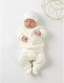 Set 3 piese, Super Cocolino, ecru 56 (0-1 luni)