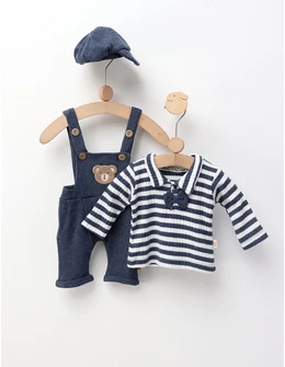 Set 3 piese Ted Bear, albastru