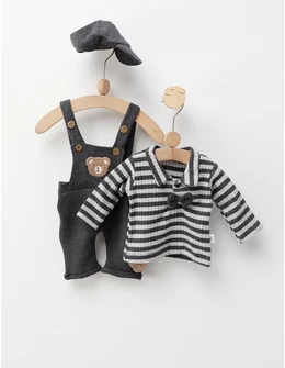 Set 3 piese Ted Bear, gri