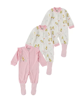 Set 3 salopete, Baby Ducks, multicolor