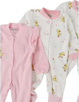 Set 3 salopete, Baby Ducks, multicolor
