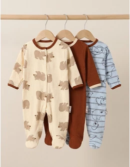 Set 3 salopete, cu botosei, Baby Bears, multicolor
