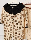 Set 3 salopete, cu botosei, Leopard, multicolor picture - 2
