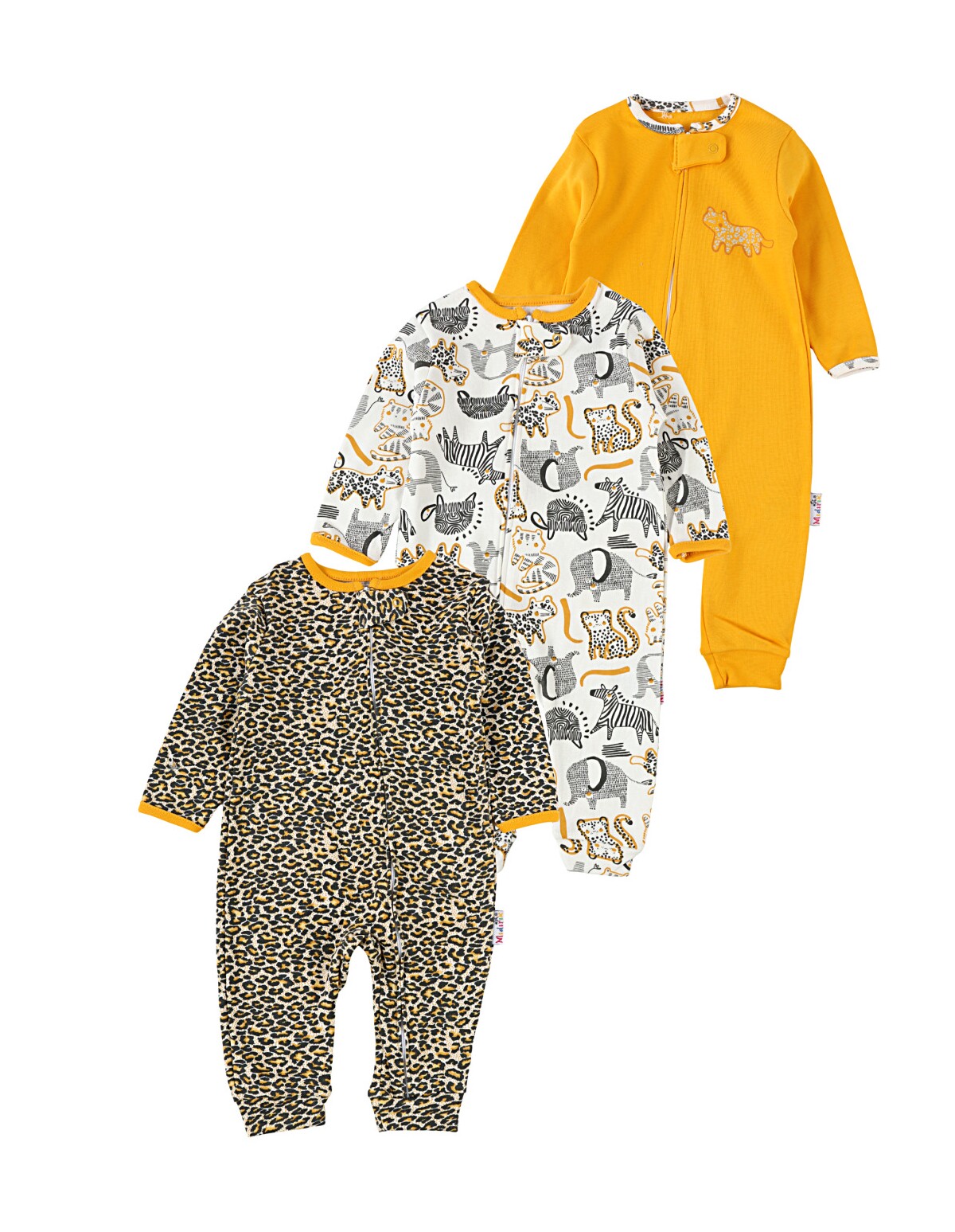 Set 3 salopete premium, Savana, multicolor
