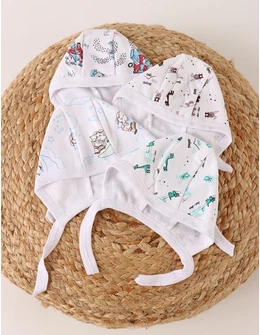 Set 4 caciulite imprimate baietei