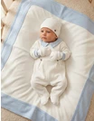 Set 4 piese bebe Laures, model alb-bleu picture - 2