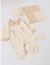 Set 4 piese bebe Laures, model crem-maro picture - 4