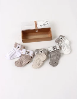 Set 5 perechi sosete Bear Face, colors