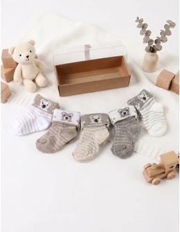 Set 5 perechi sosete Bear Face, colors