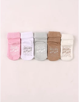 Set 5 perechi sosete BEST MUM fetite