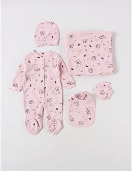 Set 5 piese bebe koala, model roz