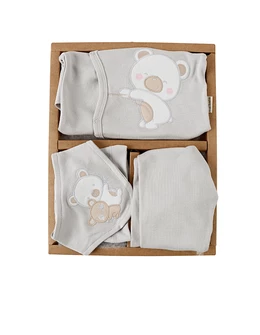 Set 5 piese, pentru bebelusi, Bear Play, cu gri