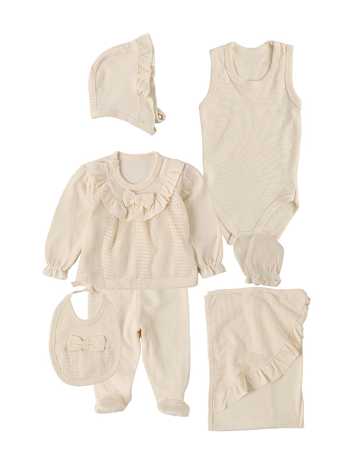 Set 7 piese, Bebe Dream, model crem