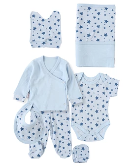 Set 7 piese bebe, Gabriel, albastru