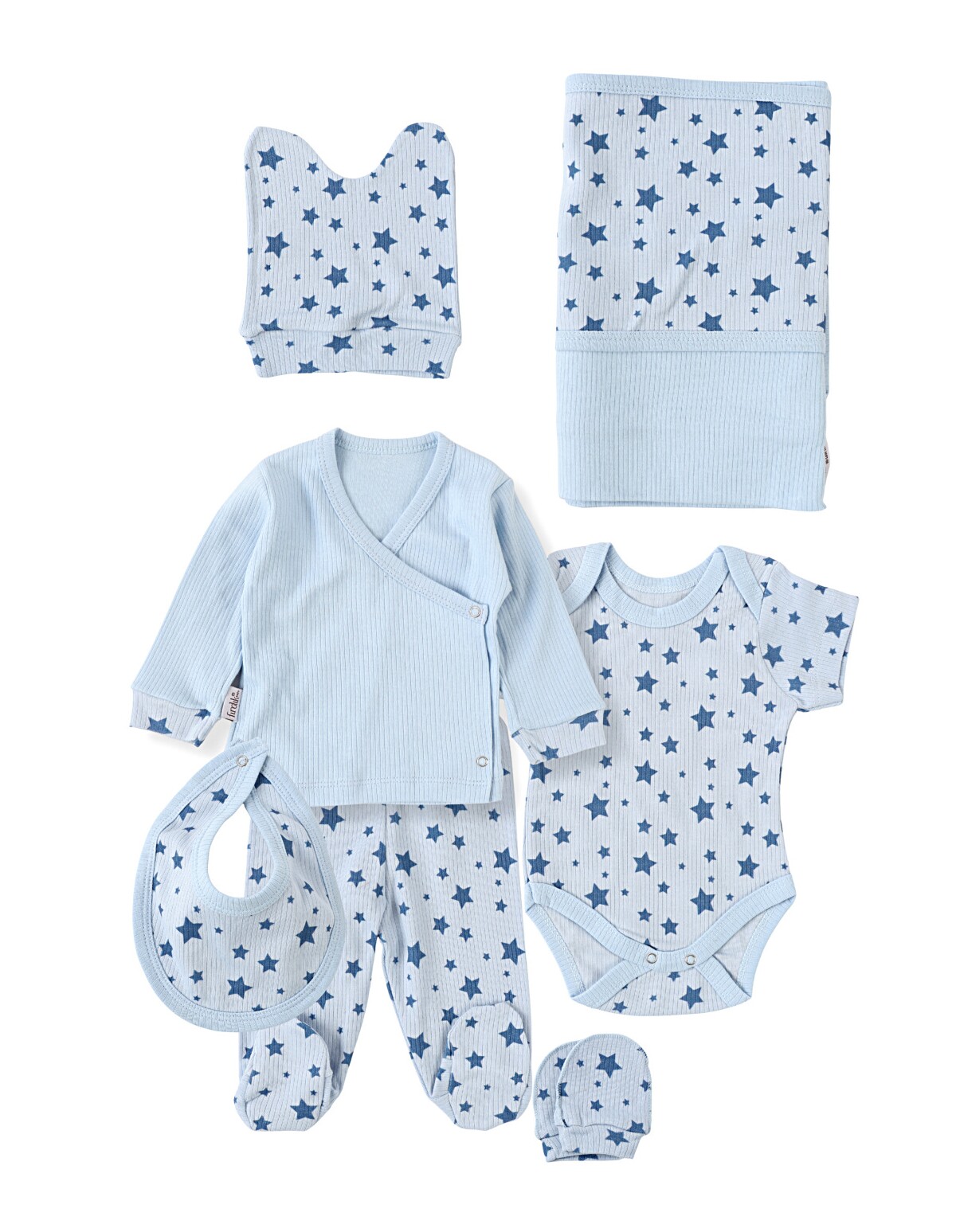Set 7 piese bebe, Gabriel, albastru