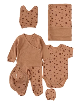 Set 7 piese bebe, Gabriel, maro