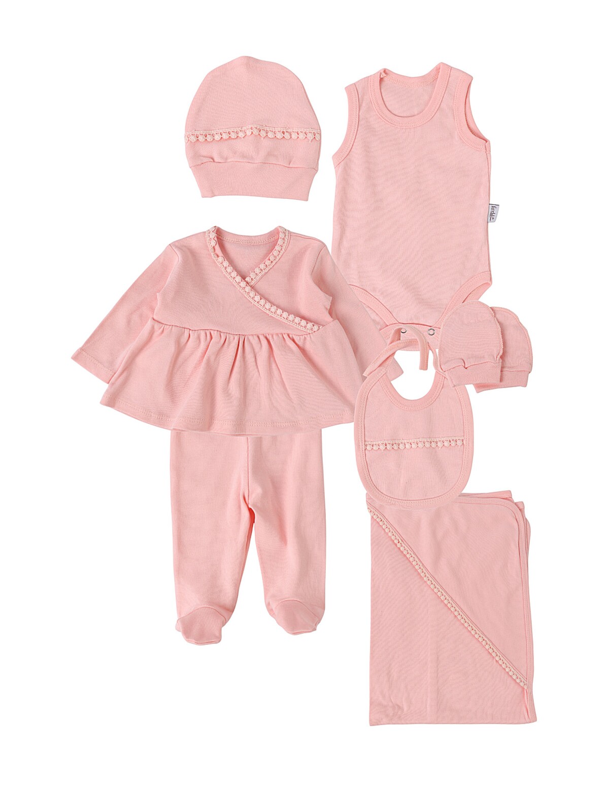 Set 7 piese, Bebe Girl, model corai