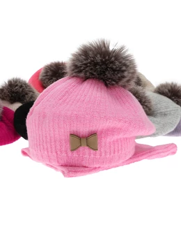 Set bareta cu fular circular Genua alb