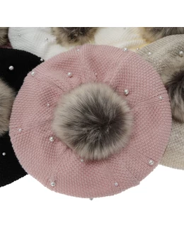 Set bareta cu fular circular Jeanette negru