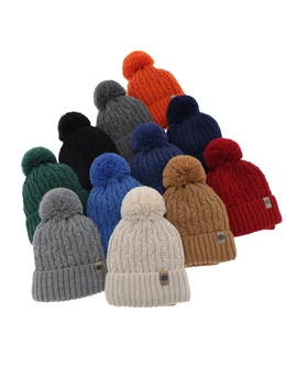 Set caciula cu burlan Almond verde