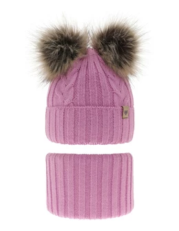 Set caciula cu burlan Amala ciclam