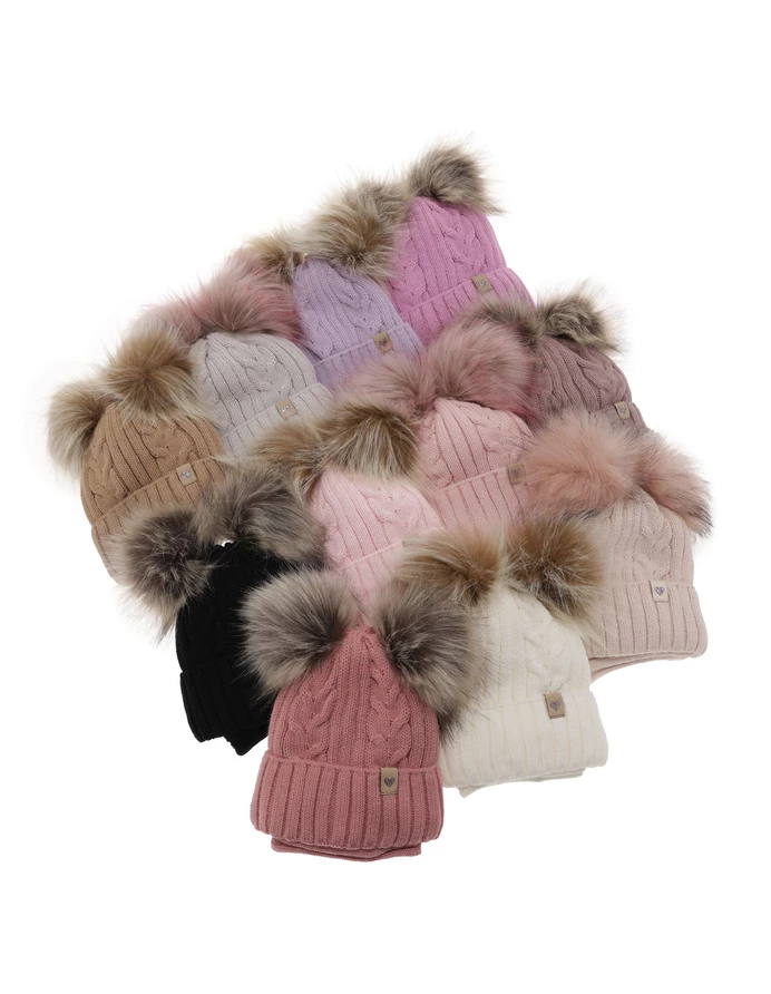 Set caciula cu burlan Amala ciclam picture - 2