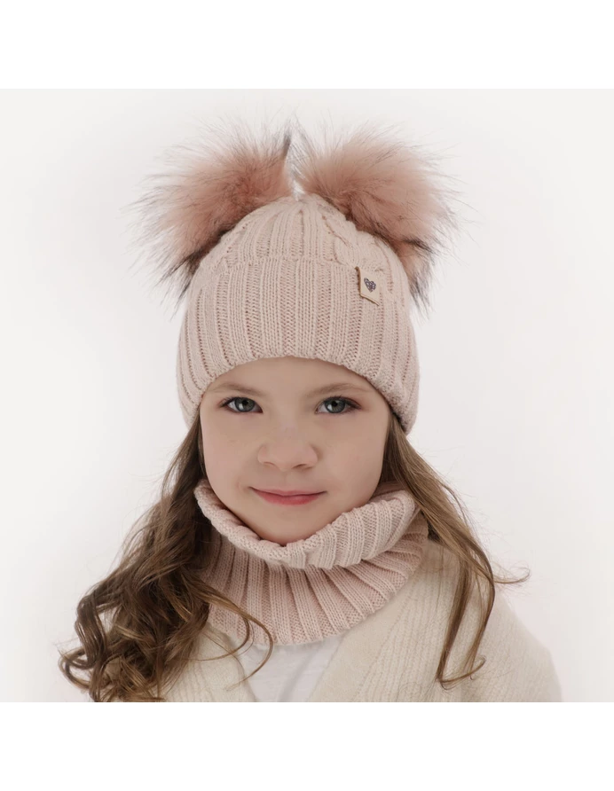 Set caciula cu burlan Amala ciclam picture - 4