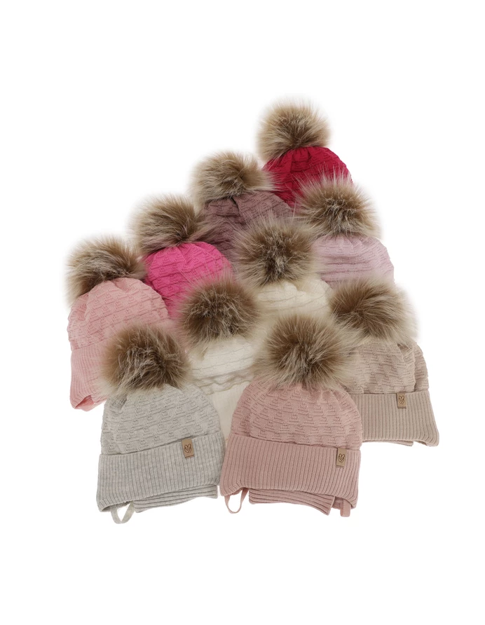 Set caciula cu burlan Egeria corai picture - 3