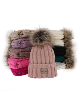 Set caciula cu burlan Kaliope bej