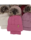 Set caciula cu burlan MERINOS Mirabel burgundy picture - 3