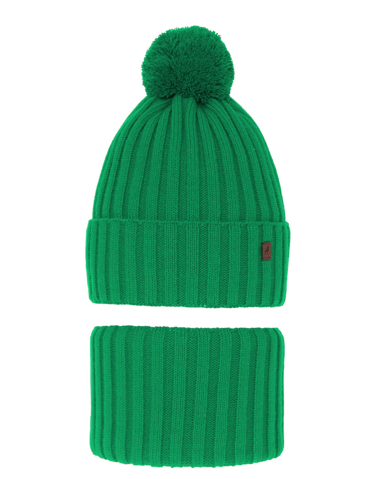 Set caciula cu burlan Wiliam verde