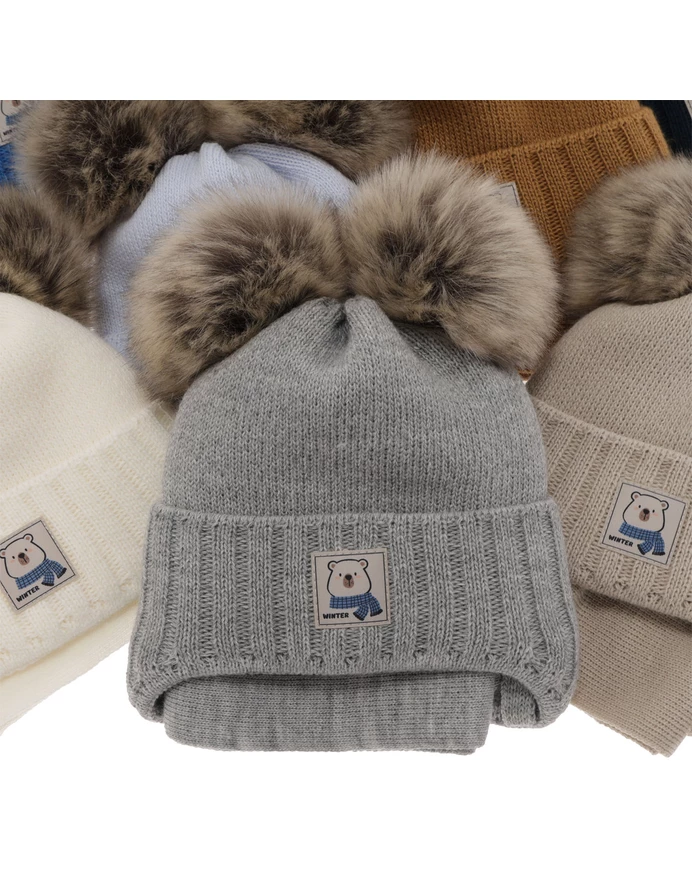 Set caciula cu fular Jewel caramiziu picture - 3