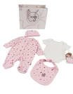 Set cadou 5 piese, imprimeu floricele, roz picture - 4