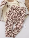 Set catifelat, 3 piese cu vesta Leopard, crem picture - 5