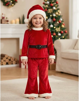 Set catifelat 3 piese Daiana rosu