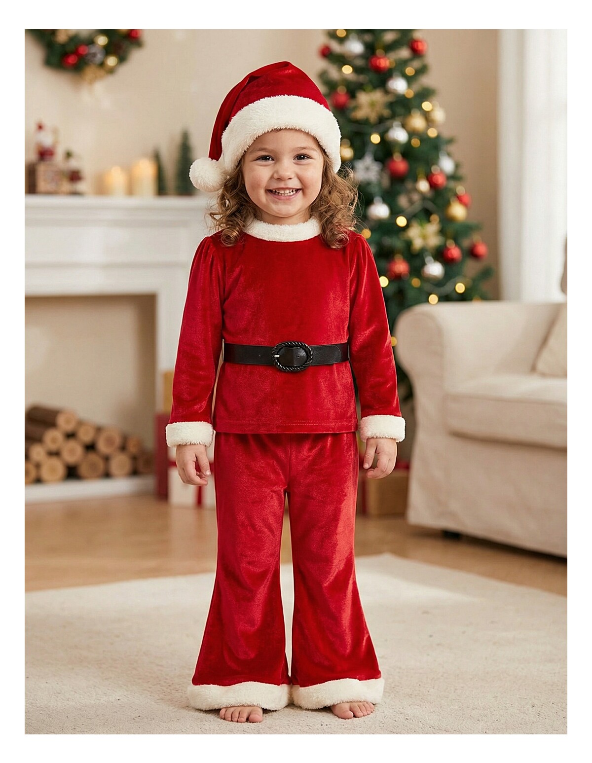 Set catifelat 3 piese Daiana rosu