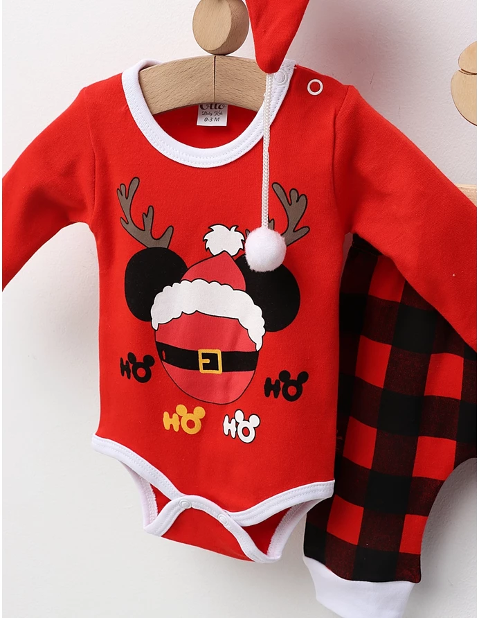 Set Craciun Micky Ren 3 piese, rosu picture - 2