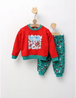 Set Craciun, Mosul si Cadourile, rosu-verde